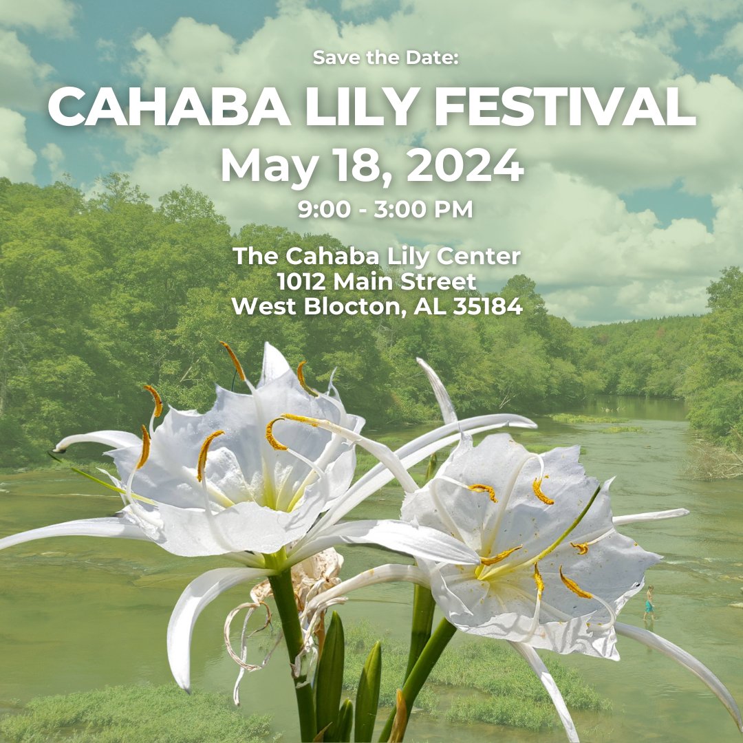 Come see the Cahaba Lilies this Saturday at the Cahaba River National Wildlife Refuge! #cahabariver #cahabalily