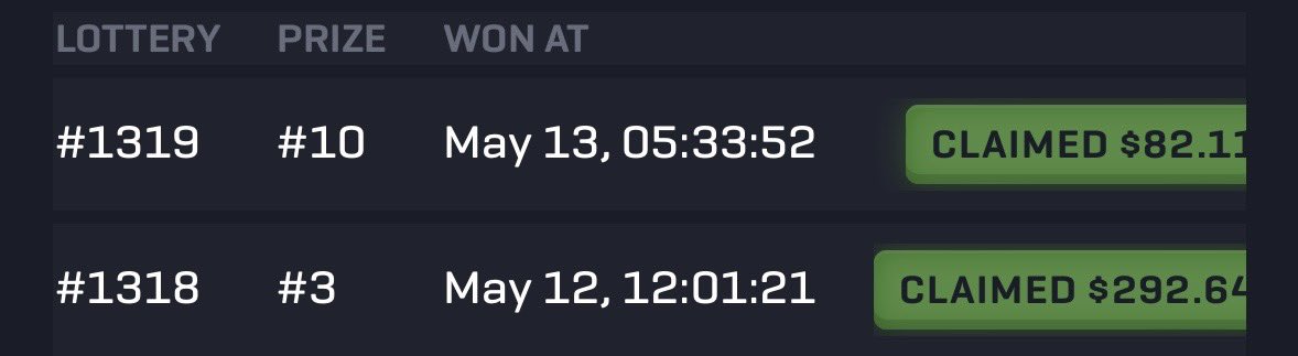 Lex_rollbit's tweet photo. Back to back top 10 in Lottery only at @rollbitcom !

Each 100 BTC blocks you have a chance to win free money just simply by staking your tokens for free! 🫡 https://t.co/BkctdYM0vF