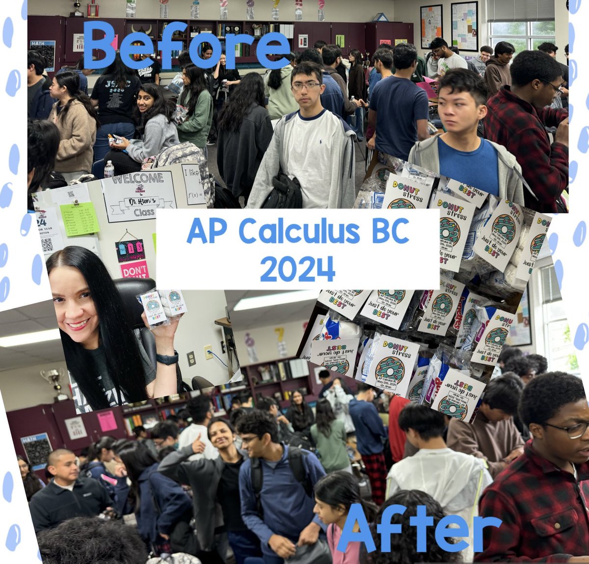 Before the AP Calculus BC exam: nerves, and last-minute cramming. 😬 After: smiles, relief, and the satisfaction of knowing they aced it! 📚🎉 #thisisAP #APCalculusBC #VikingPride ❤️💙