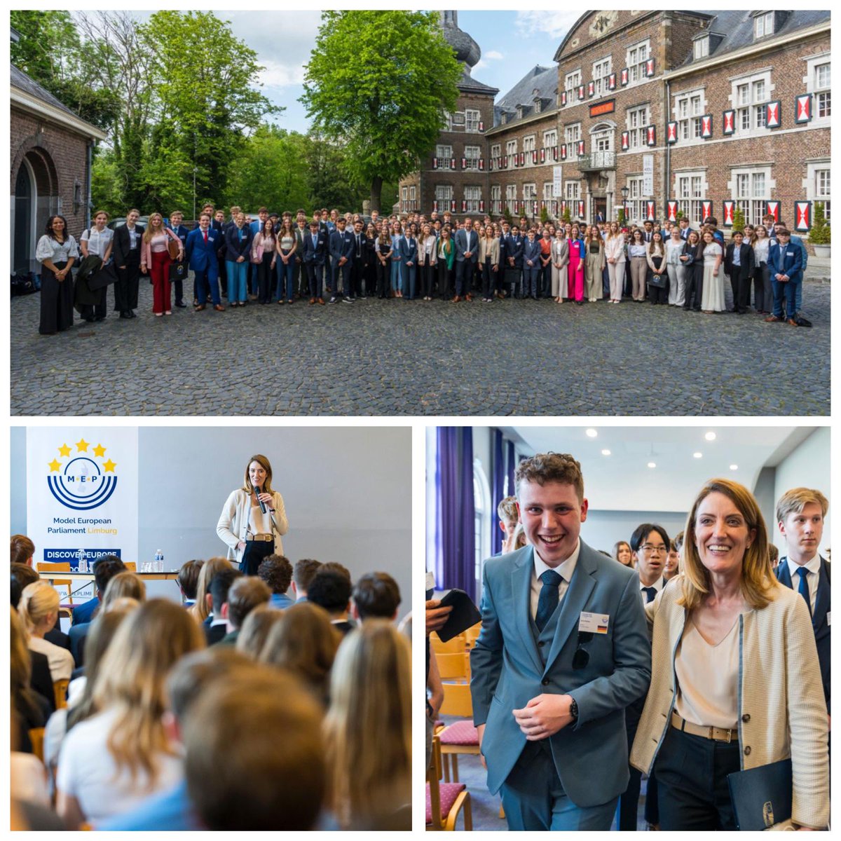 Ending the day in the Netherlands! 🇪🇺🇳🇱 With more students, more young people, more enthusiasm for Europe. Really enjoyed participating during one of the Model European Parliament sessions in Limburg. This is Europe’s next generation. #UseYourVote
