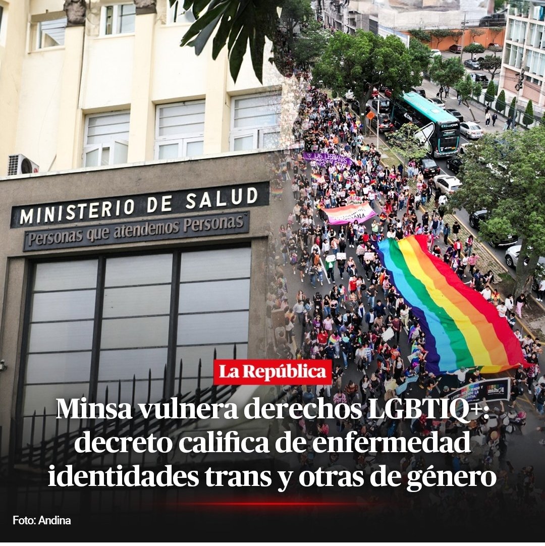 Pérou : Le ministère de la santé émet un décret qualifiant la transidentité et l'identité de genre comme une maladie mentale.