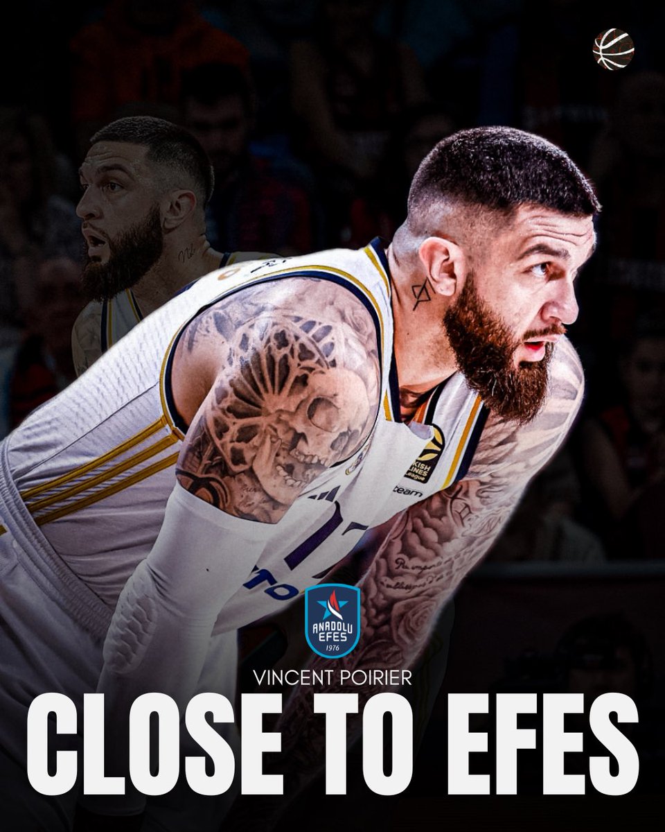 Vincent Poirier will part ways with Real Madrid this summer as Efes is the main candidate for the player👀

The Turkish team gives 2M😤

According to @TheShot71 

#basketballmaniacs #real #madrid #paobc #olympiacosbc #euroleague