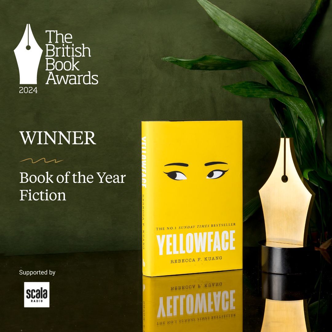 The Bookseller (@thebookseller) on Twitter photo The winner of Book of the Year: Fiction (supported by <a href="/ScalaRadio/">Magic Classical</a>) is @kuangrg's YELLOWFACE (<a href="/boroughpress/">The Borough Press</a>).
When crowning Yellowface the winner, our panel agreed they’d “never read anything quite like it”.
#Nibbies #BritishBookAwards The winner of Book of the Year: Fiction (supported by <a href="/ScalaRadio/">Magic Classical</a>) is @kuangrg's YELLOWFACE (<a href="/boroughpress/">The Borough Press</a>).
When crowning Yellowface the winner, our panel agreed they’d “never read anything quite like it”.
#Nibbies #BritishBookAwards