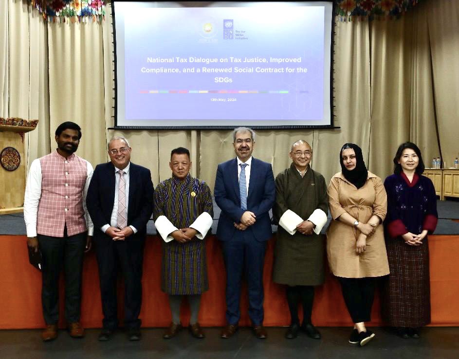 MohammadYounus_'s tweet photo. Pleasure opening the National Tax Dialogue, a collaboration between UNDP &amp; @BhutanLaw that brought together tax officials &amp; representatives from the govt, civil society &amp; private sector for a dialogue on the role of taxation in boosting domestic resources for financing the #SDGs. https://t.co/czyjRMJk7P