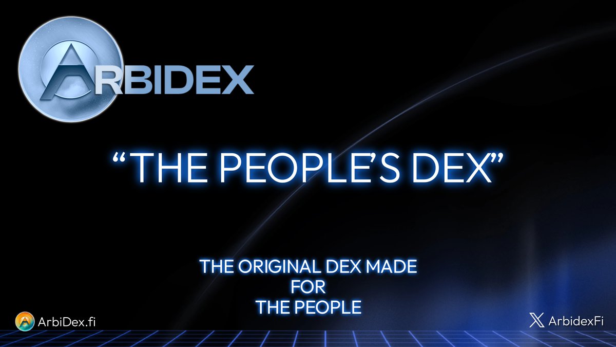 Unleash your inner DeFi Degen with ArbiDex, 'The People's DEX!' on @arbitrum.💥 The OG platform for THE PEOPLE!🤝 Bullish on crypto and DeFi? Dive in, stake $ARX and let's moon together!🔥🚀🌕 This is YOUR arena. Own it.👊 Join us today▶️arbidex.fi #Arbidex #DeFi