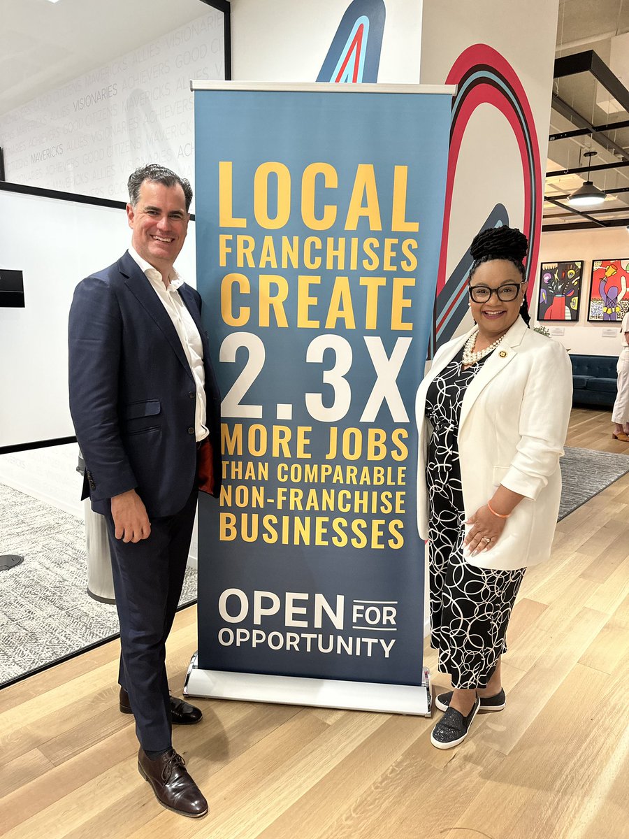Thank you @RepNikema for joining us for @InspireBrands back-of-house tour - getting a firsthand look at all these well loved brands have in store and the opportunities franchising creates in Georgia! #OpenforOpportunity