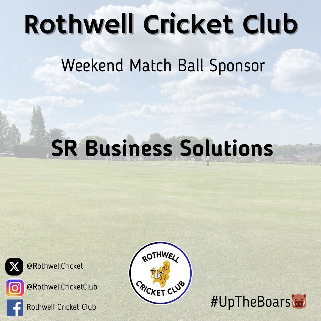 RothwellCricket's tweet photo. Here are the results from this weekend’s fixtures.

Both teams put in improved performances this weekend but sadly, both are still waiting for their first wins of the new season.

Big thanks to this weekend’s match ball sponsor, SR Business Solutions

#uptheboars🐗 https://t.co/IxNDh5D2p9