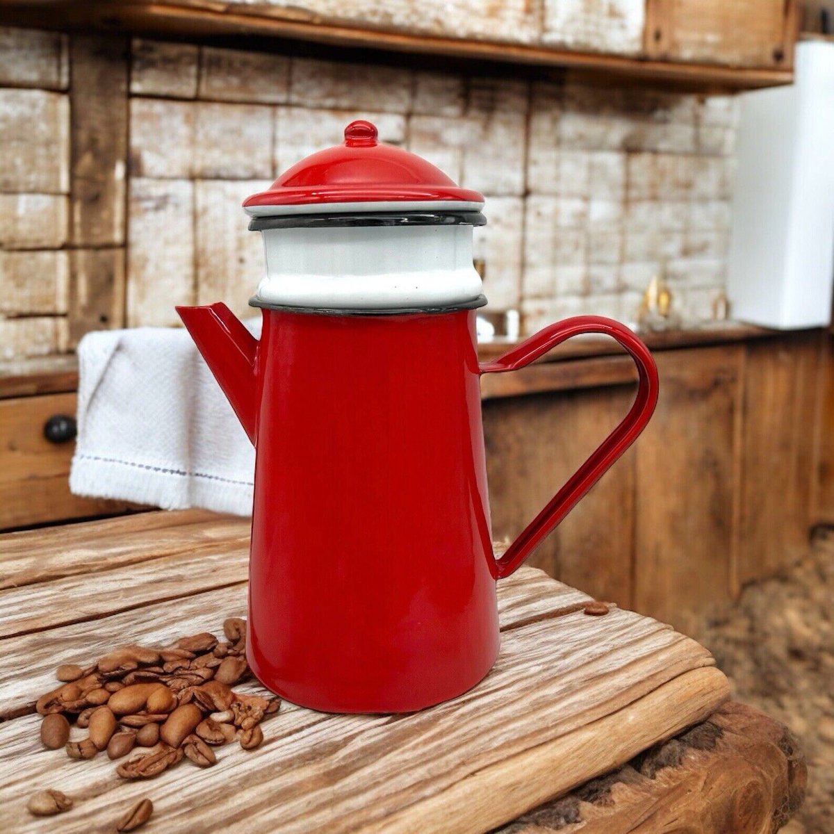 French enamel coffee pot now available in our #etsy shop £31,49 free postage #buyvintage #shopsmallbusiness allthingsfrenchstore.etsy.com/listing/168192…