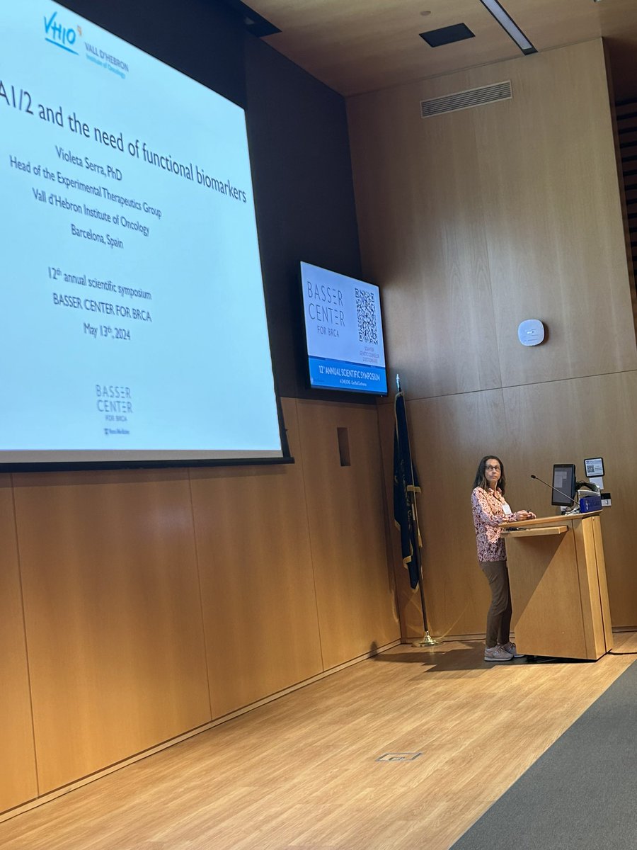 BasserBRCA (@basserbrca) on Twitter photo Violeta Serra, PhD, Miguel Servet Investigator <a href="/VHIO/">Vall d’Hebron Institute of Oncology (VHIO)</a> presents on HRD beyond #BRCA1 and #BRCA2 and the need of functional biomarkers. #ScientificSymposium24 Violeta Serra, PhD, Miguel Servet Investigator <a href="/VHIO/">Vall d’Hebron Institute of Oncology (VHIO)</a> presents on HRD beyond #BRCA1 and #BRCA2 and the need of functional biomarkers. #ScientificSymposium24