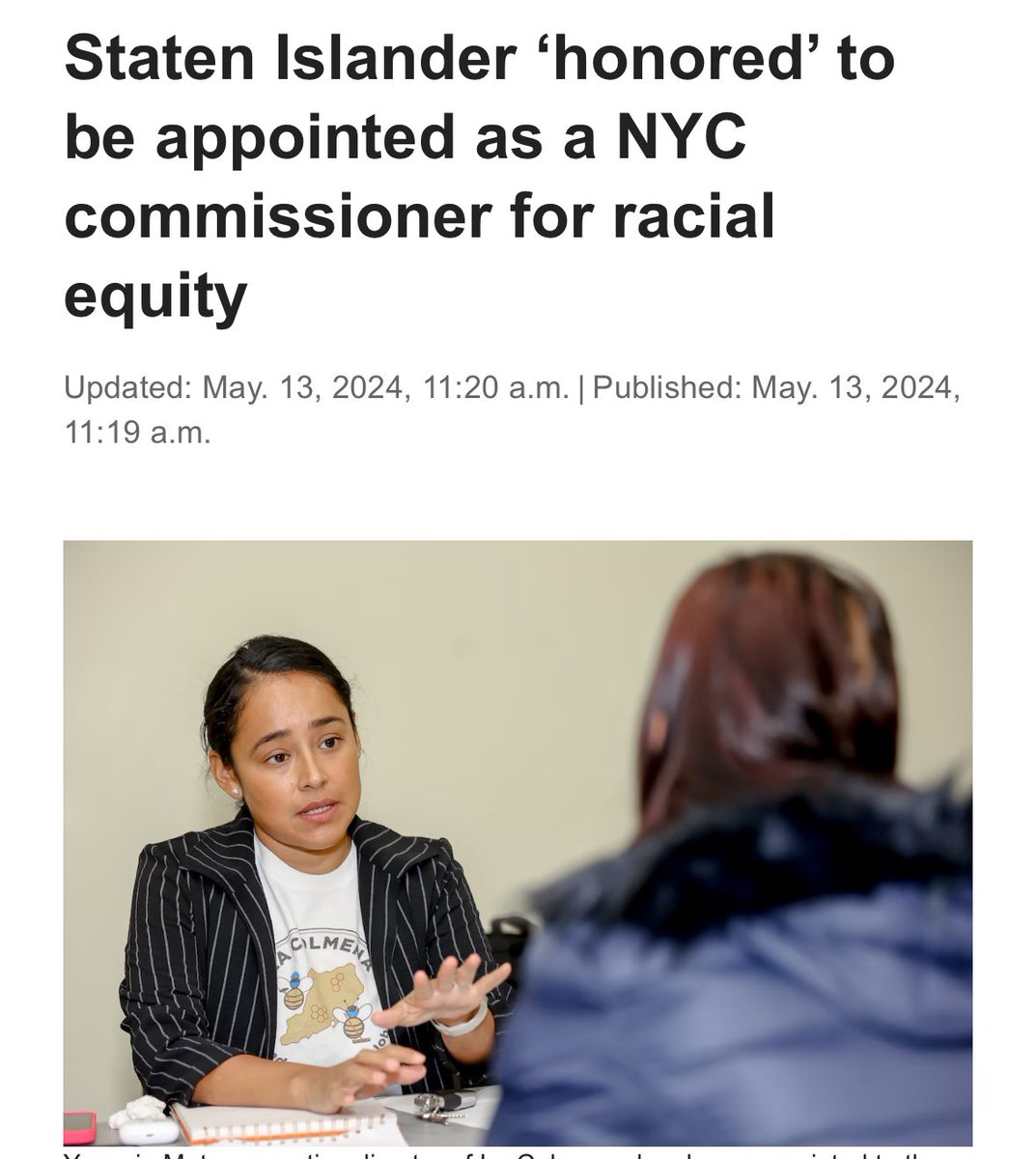 La Colmena 🐝 aka The Beehive (@lacolmenanyc) on Twitter photo 🎉Congratulations to our Executive Director, Yesenia Mata <a href="/HolaLaYesenia/">Yesenia Mata</a>, for being appointed a Commissioner in the first in the nation, NYC’s Racial Equity Commission <a href="/RacialEquityNYC/">NYC Commission on Racial Equity</a>, representing Staten Island.
📰Full link here <a href="/siadvance/">SIAdvance</a>:
shorturl.at/fzRUZ 🎉Congratulations to our Executive Director, Yesenia Mata <a href="/HolaLaYesenia/">Yesenia Mata</a>, for being appointed a Commissioner in the first in the nation, NYC’s Racial Equity Commission <a href="/RacialEquityNYC/">NYC Commission on Racial Equity</a>, representing Staten Island.
📰Full link here <a href="/siadvance/">SIAdvance</a>:
shorturl.at/fzRUZ