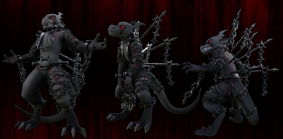 Finally a brightly lit render allowing you to see this powerful figure in all his great terrifying glory!