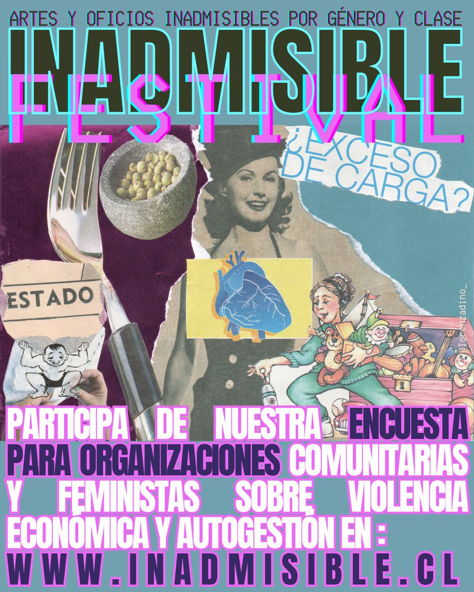Llamado a organizaciones comunitarias y feministas.

Les invitamos a responder esta encuesta donde queremos conocer sobre sus experiencias de lucha frente a la violencia económica y las formas de autogestión para generar apoyo mutuo.

inadmisible.cl/encuestas/