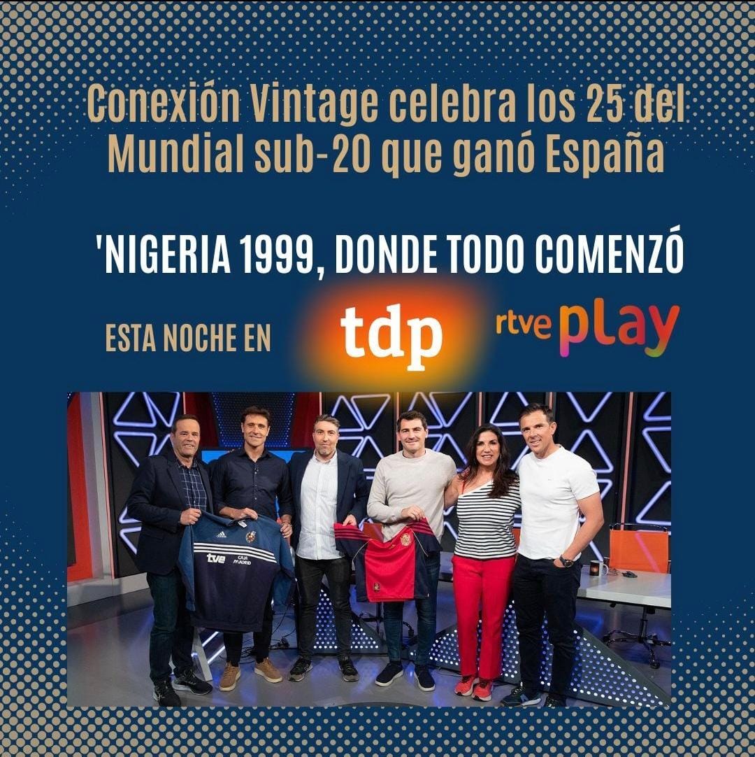 Nigeria 99'... ¡25 años ya!

El 24 de abril celebramos el 25 aniversario del Mundial Sub-20 en Nigeria, un momento único y especial que siempre recordaremos con mucha alegría.

Por suerte, hemos podido celebrarlo con este programa de 'Conexión Vintage' que tanto hemos disfrutado