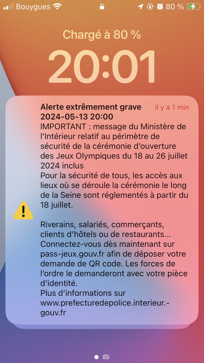 Le Big Brother parisien is alerting you !!!!!!!!

Envoyé sur tous les portables franciliens ce soir à 20h avec une sonnerie bien an-xio-gène.

#RéveillezVous