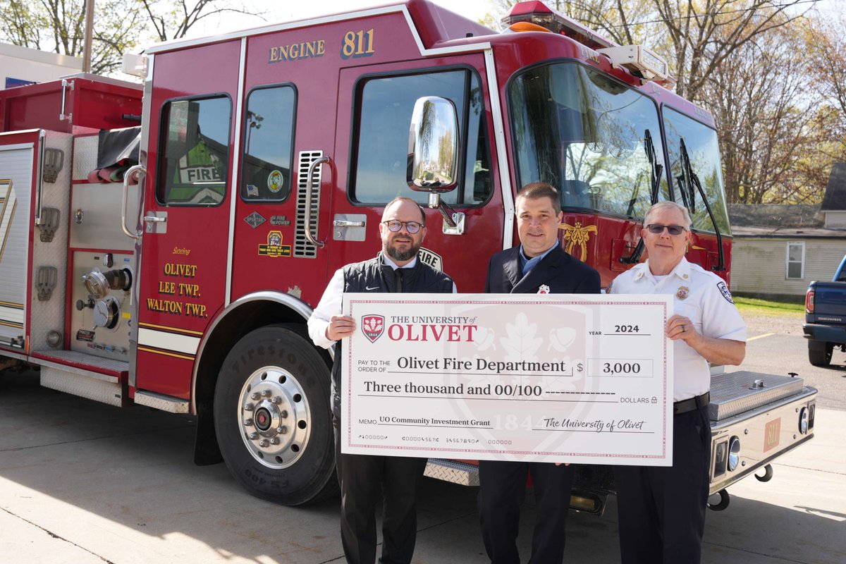 theuofolivet's tweet photo. Congratulations to our UOlivet Community Investment grant recipients! Four local nonprofits were awarded a total of $10,000 for their commitment to bettering the Olivet community. Click the link to read more - https://t.co/mGEAXlAV7o
#BeMoreDoGood #UOlivet https://t.co/OqA7IjsqCu