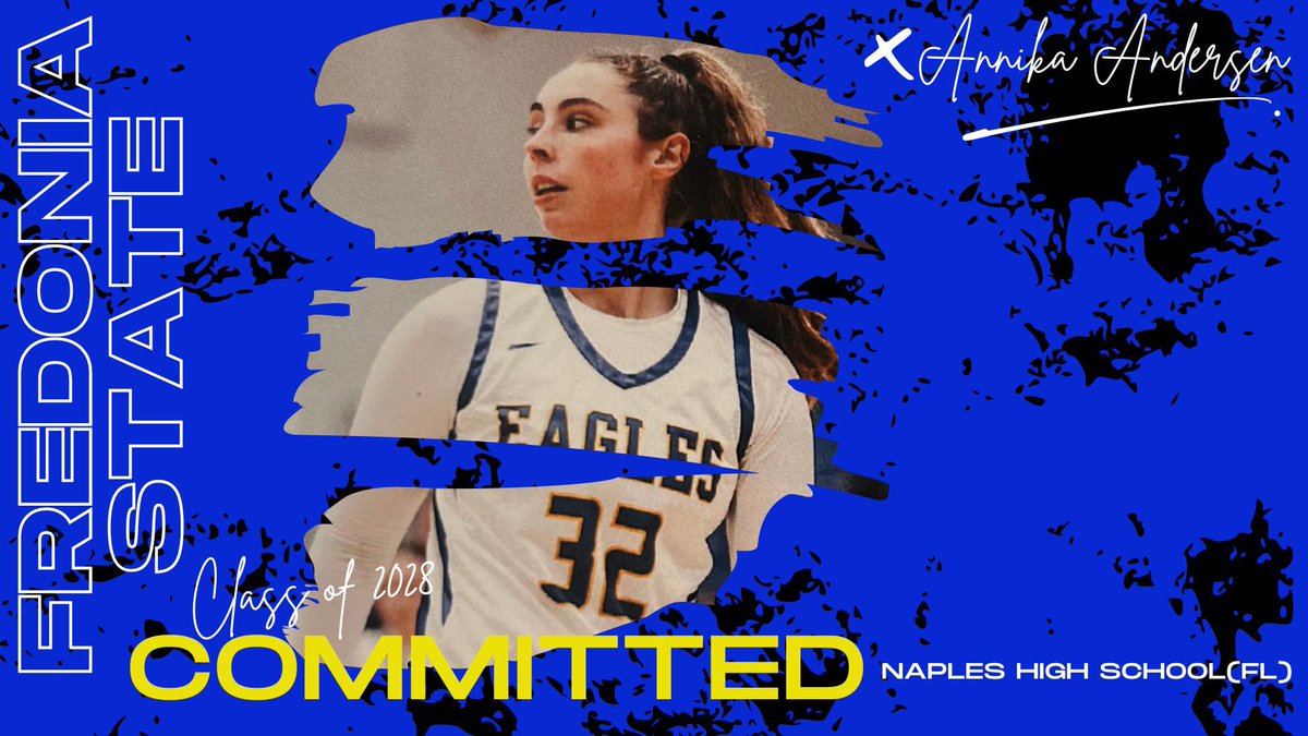 Please help us welcome our Florida gal. From the sunshine state, Annika Andersen will join us from Naples High School.🍊

Welcome to the Blue Crew 💙