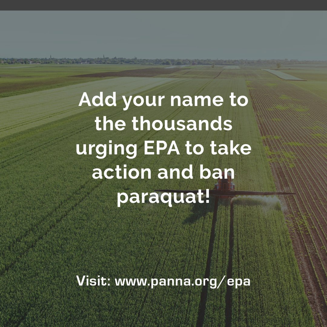 It’s time for the U.S. to catch up to the rest of the world and ban paraquat. Take action: panna.org/action/epa-mus… #pesticides #foodjustice #environmentaljustice