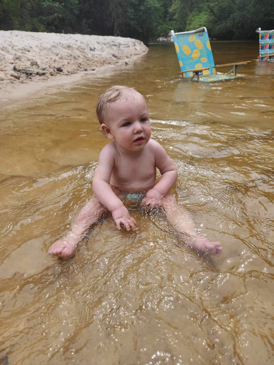 💙🎶🤘🏻Maverick Monday! Water baby through and through! He spent Mother’s Day with Mommy and Daddy at the creek! He will turn 1 on the 30th! After that no more Mav Mondays- for his protection 🙂‍↔️.