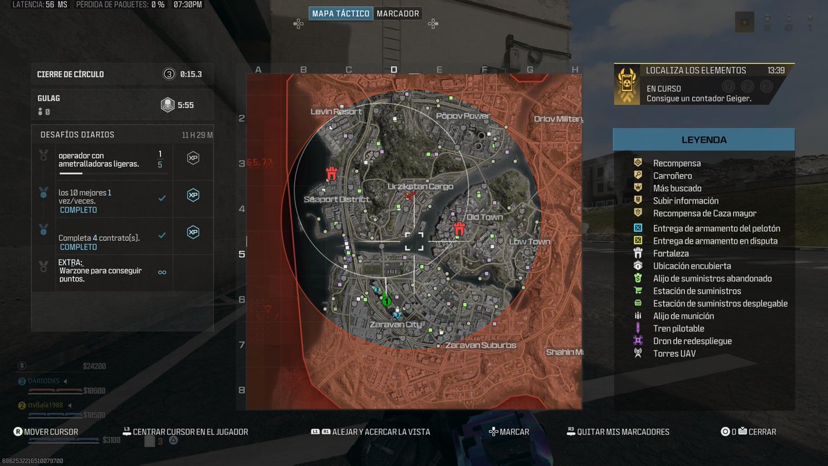 djdavidec's tweet photo. Tenéis nuevo bug en el juego. Hoy iniciando la misión del campeón no me salía la ubicación de los contadores geiger en el mapa. Adjunto imágenes y video. Reclamo el token de la nuke para poder hacerlo de nuevo.
@RavenSoftware @Activision @CallofDutyES @CallofDuty https://t.co/VLXHdr8uhS