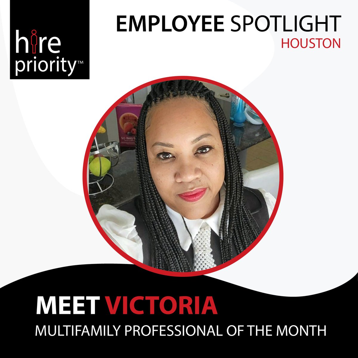 Meet Victoria, our #EmployeeOfTheMonth! 🏆

With stellar customer service skills and a genuine connection to residents, Victoria shines as a dependable and valued member of our team.

Join us in celebrating her dedication and excellence!

#Congratulations #Houston #HirePriority