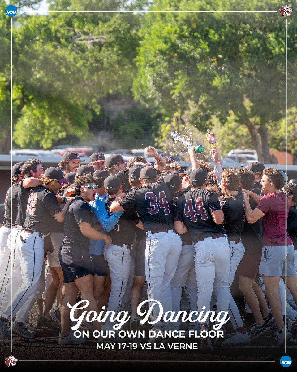 Trinity will host La Verne in a best-of-five series in the San Antonio Regional this weekend 5/17-5/19. #tigerpride #d3b