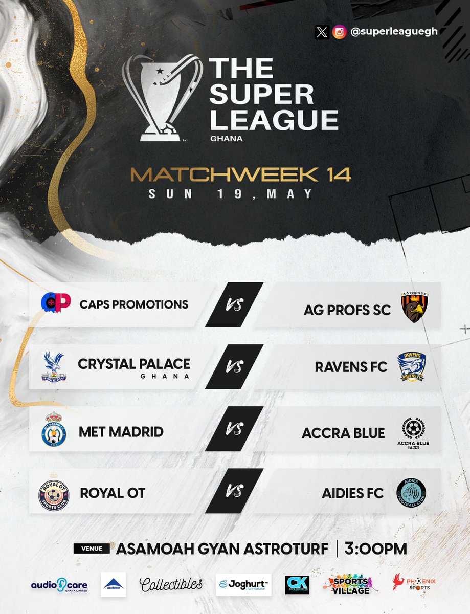 #TheSuperLeagueGh Finale - MatchWeek 14 fixtures.

Who becomes the #TSLG 23/24 Champions?