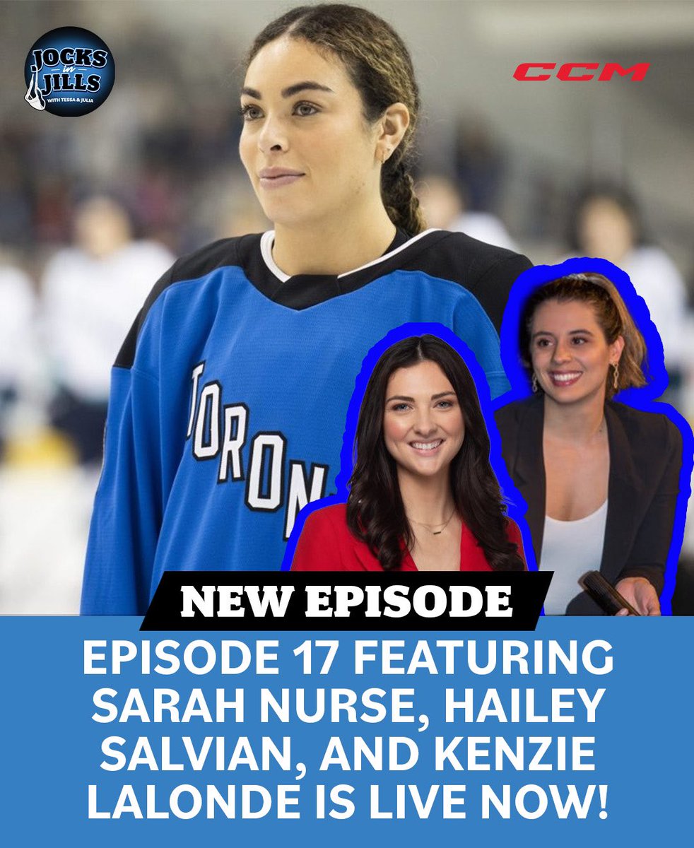 You know we had to bring in some heavy hitters for playoffs! 🤩 We break down the TOR/MIN series with @hailey_salvian, the BOS/MTL marathon with @KenzieTSN, and then get into an interview with queen @nursey16 👑 WATCH/LISTEN: linktr.ee/jocksinjills @juliatocheri @Tessab25
