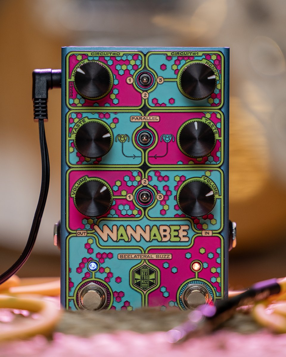 Buzzworthy. The Beetronics WANNABEE combines two classic drive circuits that you can re-route and blend in a swarm of new sounds! Get yours: ow.ly/Mz6g50RENmz