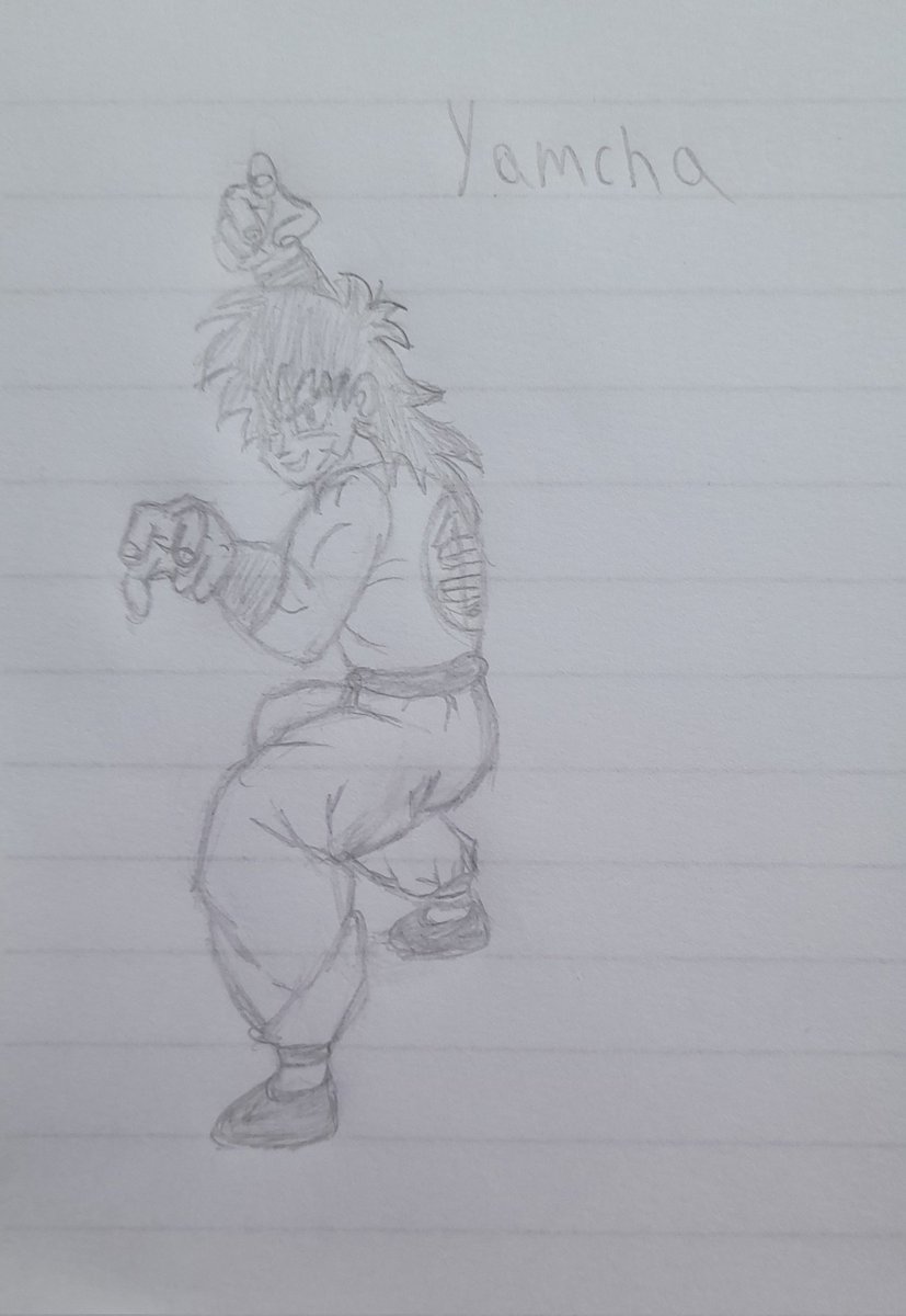 Me compraron una nueva libreta y la voy a usar para llenarla de personajes de dragón ball xd

Como sea acá Goku (inicio) y Yamcha xd