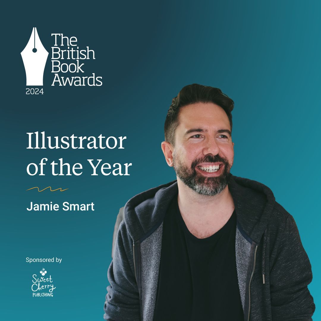 Our Illustrator of the Year (sponsored by @sweetcherrypub) is @jamiesmart. Congratulations! 'By any measure, Smart has had a remarkable 12 months!' #Nibbies #BritishBookAwards
