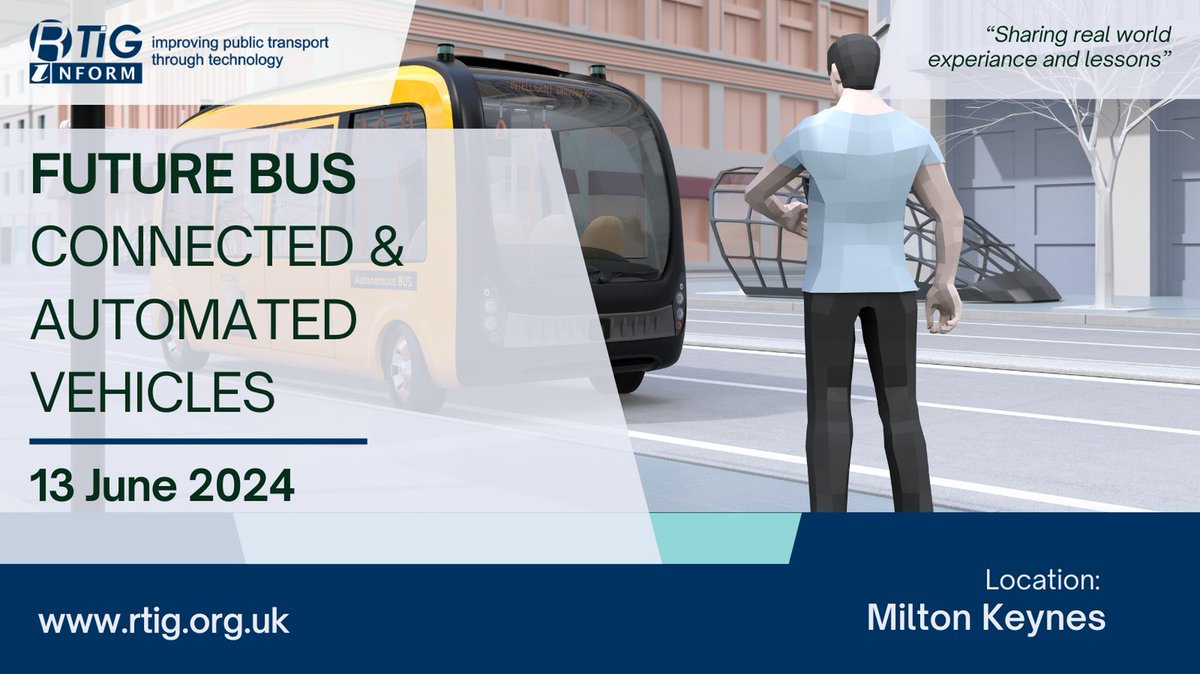 What is needed to make automated and connected buses work? 
Want to understand how we can all prepare for their introduction, and what lessons can be learned from the trials that have and are taking place?

Join us in Milton Keynes 13 on June

eventbrite.co.uk/e/892533139647