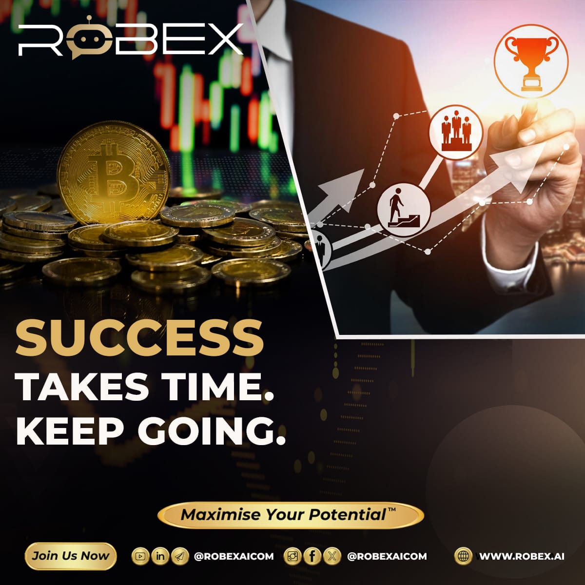 'Great achievements require patience. Keep pushing forward!'

#Robex #RobexAi #RobexAiCom #SuccessIsAProcess #PersistencePaysOff #KeepGoingStrong