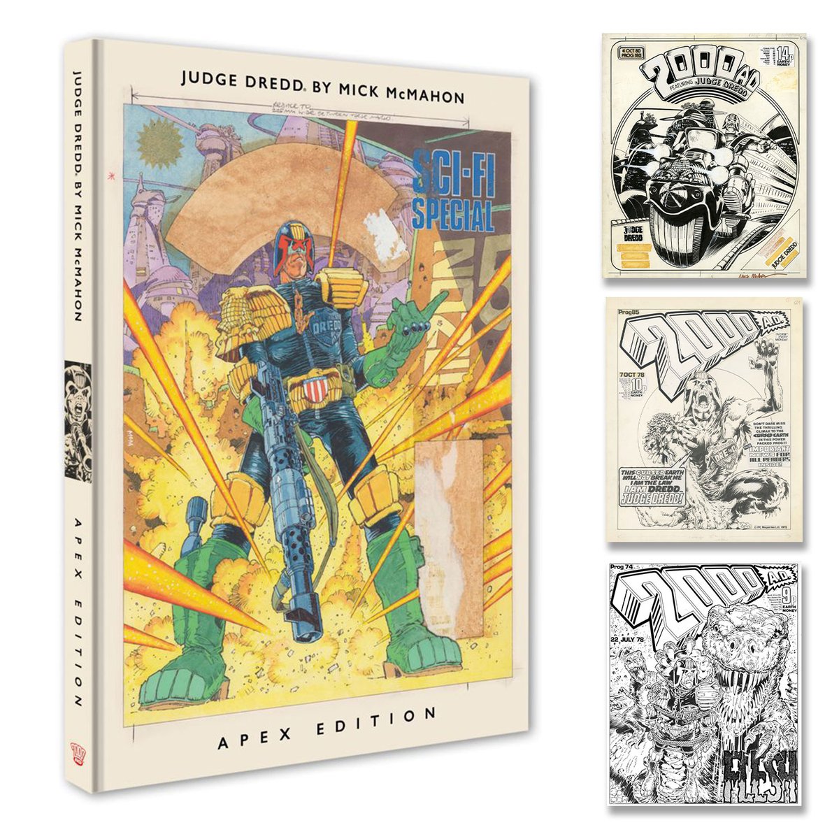 High-resolution scans of original artwork of one of 2000 AD's biggest talents in an unmissable, massive over-sized book – the JUDGE DREDD BY MICK MCMAHON APEX EDITION is the ideal gift for any 2000 AD fan bit.ly/3wdEHEo