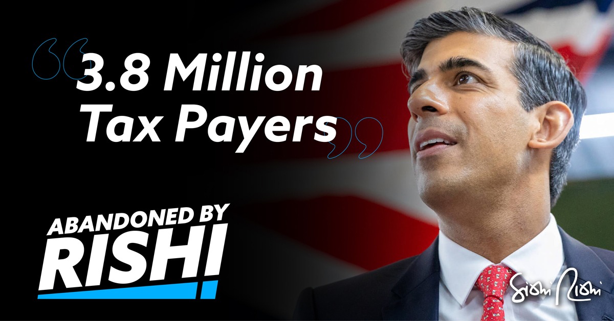 Are you one of 3.8 million taxpayers who was absolutely shafted with no meaningful support by the banker Sunak.

We need you more than ever to bang that drum by retweeting all #ExcludedUK tweets and call on your <a href="/UKLabour/">The Labour Party</a> <a href="/LibDems/">Liberal Democrats</a> <a href="/theSNP/">The SNP</a> MP'S to speak up
x.com/ExcludedFighte…