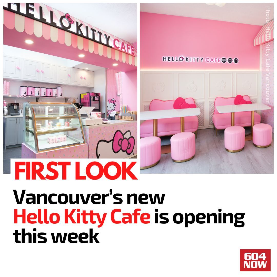 Get ready, #Vancouver! The Hello Kitty Cafe finally opens this week! 🎀✨ Details: bit.ly/4dP5bx0 👀