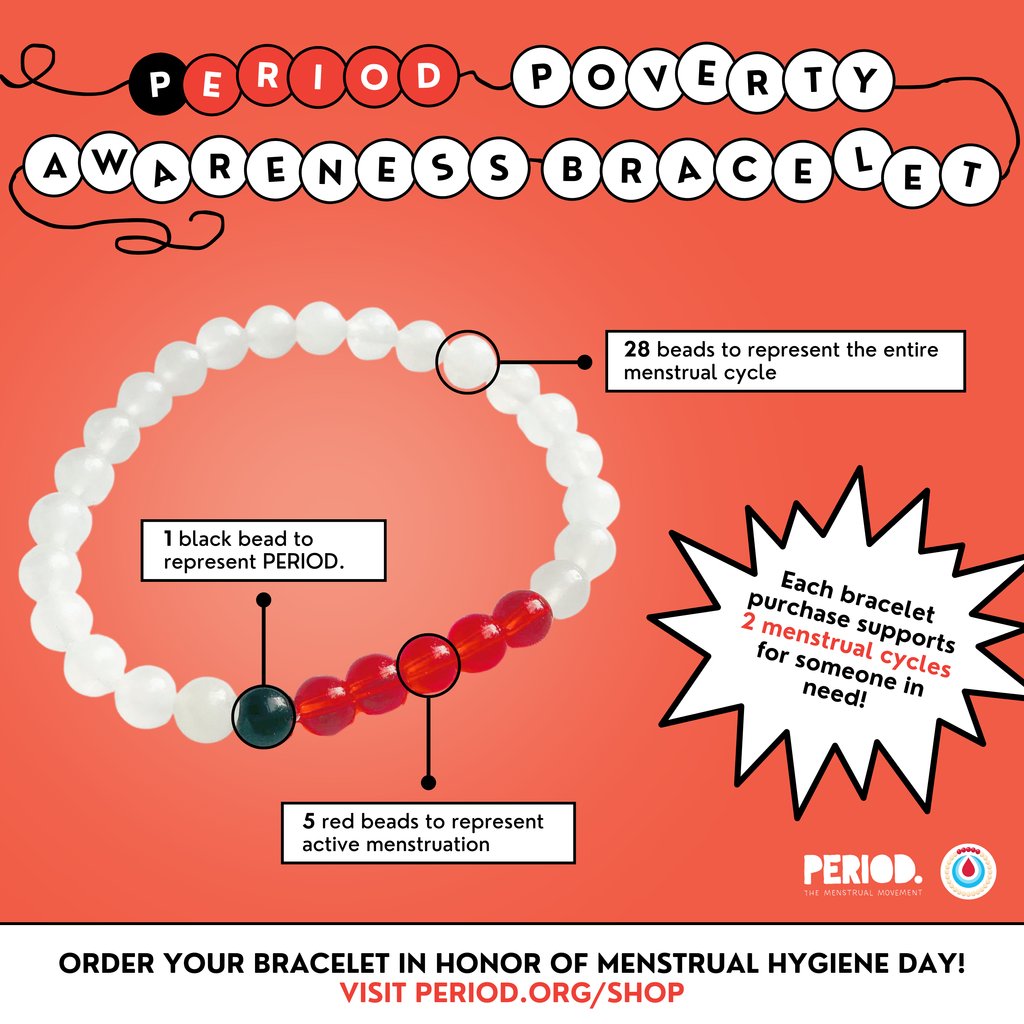 What's better than a Taylor Swift friendship bracelet? A Period Poverty Awareness Bracelet to celebrate #MHD! 🩸 Order yours at period.org/shop and support 2 menstrual cycles for a menstruator in need! ❤️