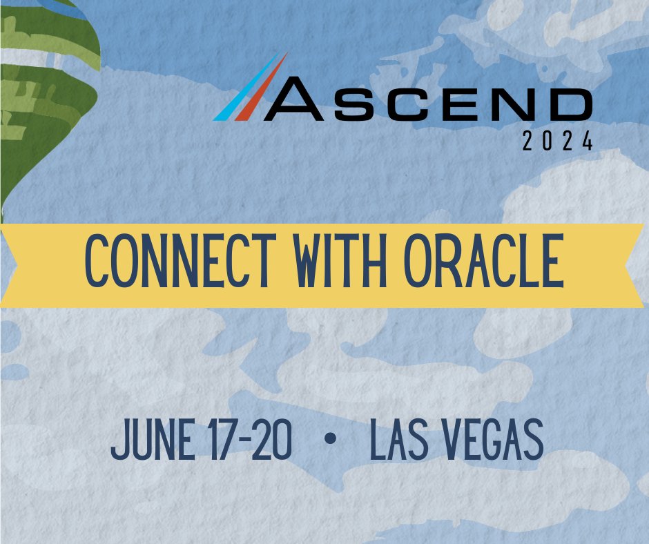 Want to connect with #Oracle product development teams in #OracleEBS, EBS HCM, #CloudERP & more? They will be at #Ascend2024, June 17-20 in Las Vegas. Get the latest updates and how to's in Hands-On Labs, workshops & education sessions. Register today! ow.ly/O4u550RvGLV