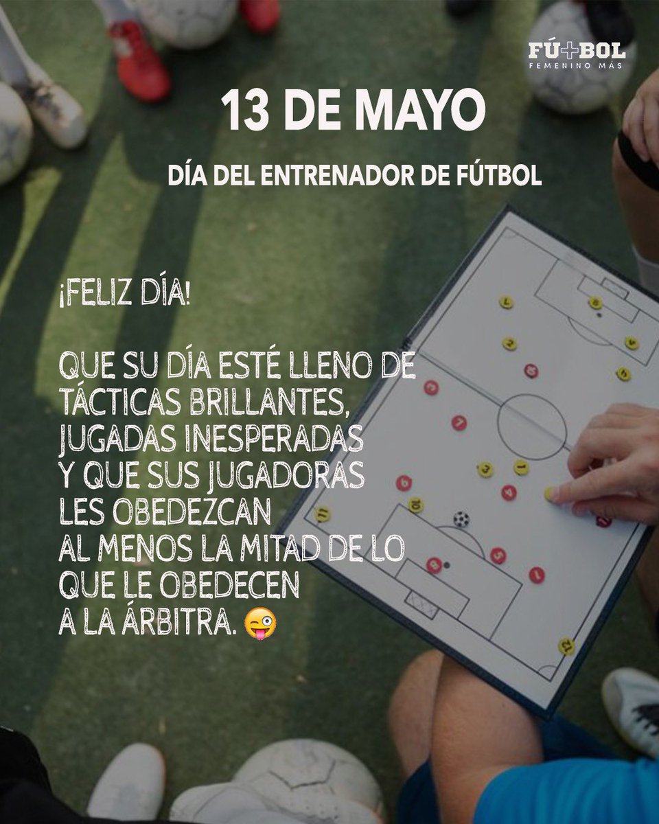 ¡FELIZ DÍA PROFES! ⚽️🫡 🫶🏽 

A todos los entrenadores y entrenadoras de fútbol, los verdaderos arquitectos del juego, les deseamos un día lleno de reconocimiento y gratitud. Su dedicación y pasión son la clave del éxito en cada equipo. ¡Feliz día! 

#VivimosTuPasión