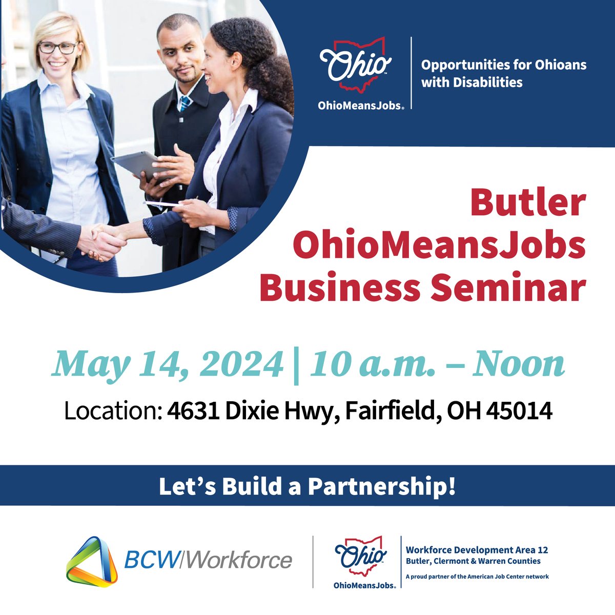 Join us at OhioMeansJobs Butler County for an empowering Business Seminar! Click here to register: loom.ly/jw3VOTs See you there! #OhioMeansJobs #BusinessSeminar #CollaborationForSuccess