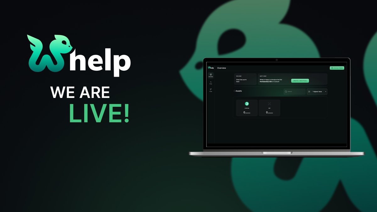 Whelp DEX is now live! 🎊🐉

Whelp is completely permissionless! Anyone can create and incentivize their own pools.

Check it out! 👇 #BuiltOnCoreum
app.whelp-hub.io