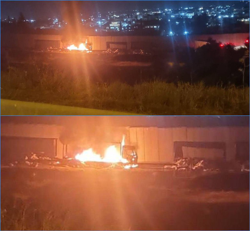 Israelis set on fire humanitarian aid trucks that were coming from Jordan and trying to reach Gaza