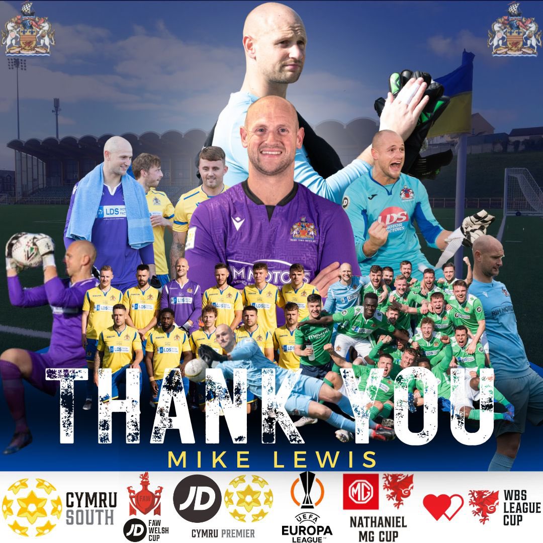 BarryTownUnited's tweet photo. 𝐌𝐢𝐤𝐞 𝐋𝐞𝐰𝐢𝐬 𝐝𝐞𝐩𝐚𝐫𝐭𝐬 

After 8 fantastic years Mike Lewis is set to depart the club.

225 appearances
70 clean sheets
4 trophies
2 promotions
2 European qualifications

Thank you for everything Mike, it's been a pleasure to have you as part of the Barry family 💛💙

https://t.co/YoaLeU7Jqu