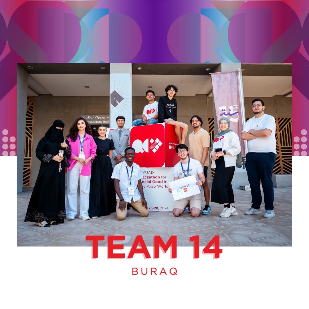 Say hello to Team 14 - BuraQ | براق. They're creating and optimizing evacuation routes with quantum annealing to better prepare cities and towns for natural disasters amidst global climate change.

#NYUADHackathon2024Teams #NYUADHackathonTeams #NYUADHackathon