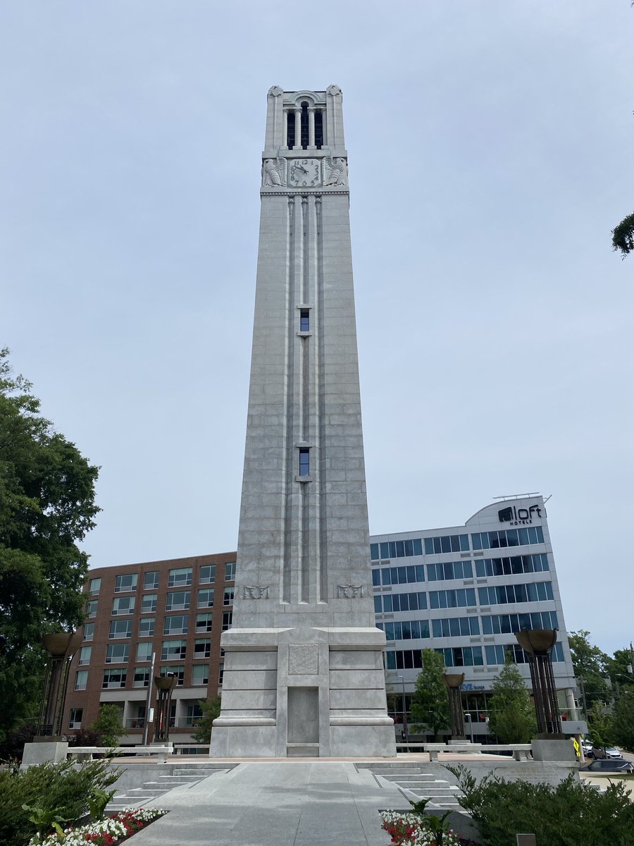 AustinBrownAg's tweet photo. The ⁦@CamdenExtension⁩ Team toured the University we represent in our local community today ⁦@NCState⁩ Great tours of the Memorial Bell Tower  &amp; ⁦@PackFootball⁩ Murphy Center! ⁦@NCExtension⁩ #GoPack! https://t.co/rHK1MIaQwI