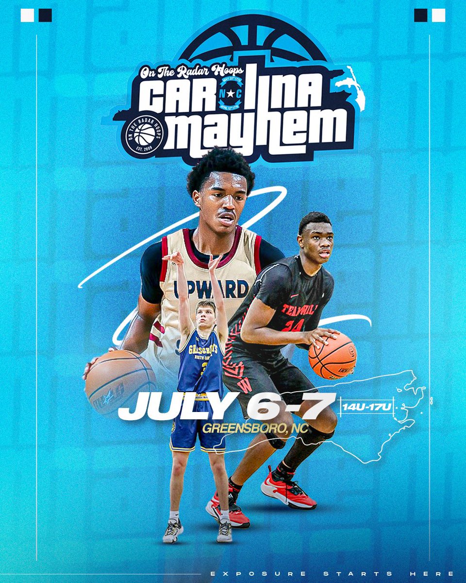 Get July started with us with a MONSTER event coming to the HoopState‼️ OTR Carolina Mayhem 📆: July 6-7 📍: Greensboro, NC ✅ Elite Competition ✅ Multiple Scouting Services ✅ Live Streamed Games ✅ Photographers & Videographers ✅ Social Media Content ✅ Post-Event Articles…
