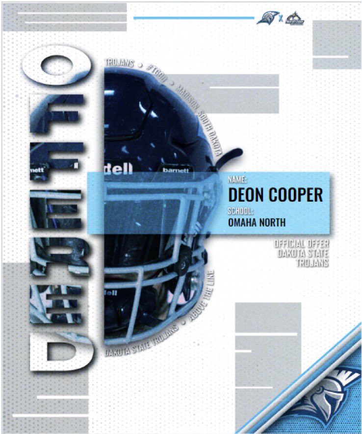 after a great talk with <a href="/coach_levy/">Coach Levy</a> i'm blessed to receive an offer from Dakota State ! <a href="/CoachMartin52/">Larry Martin</a> <a href="/OPS_VikingsFB/">Omaha North High School Football</a> <a href="/CoachHempel/">Dan Hempel</a> 
#gotrojans
