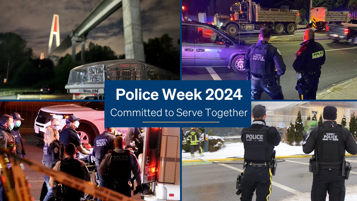 It’s #NationalPoliceWeek and we’re here to serve, today and tomorrow. Thank you to all the police officers and support staff both at SPS and @SurreyRCMP that work together to keep Surrey safe. #CommittedToServeTogether