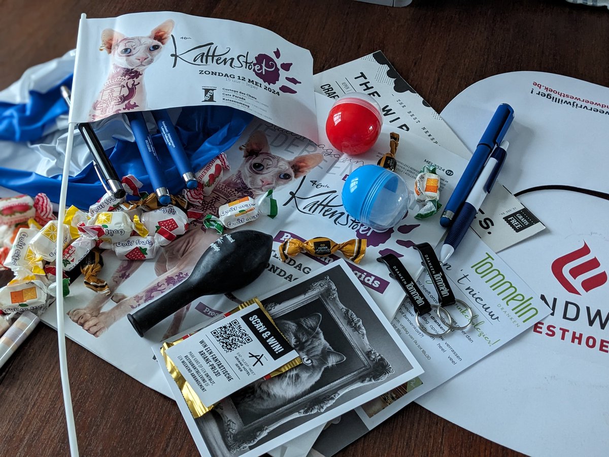 TommiesGuides's tweet photo. Finished unpacking the various stashed gubbins from #CatFest #Kattenstoet I think it's about a kilo lighter of sweets since Sunday afternoon! π€ͺπ€£ https://t.co/YmUZXuO7yO