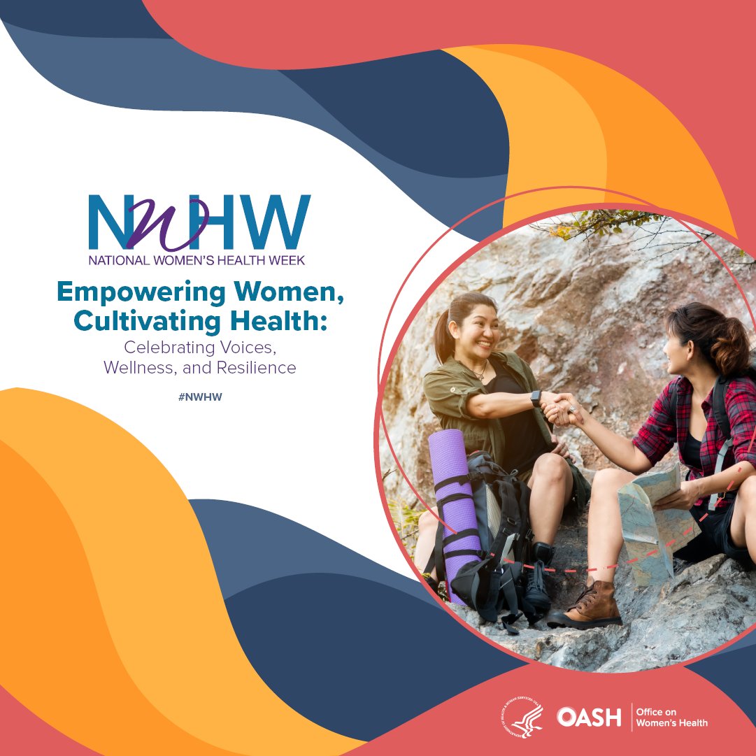 🎉 Today kicks off National Women’s Health Week! Women face unique health challenges. Let’s empower every woman to self-advocate for better health. #NWHW @womenshealth womenshealth.gov/nwhw
