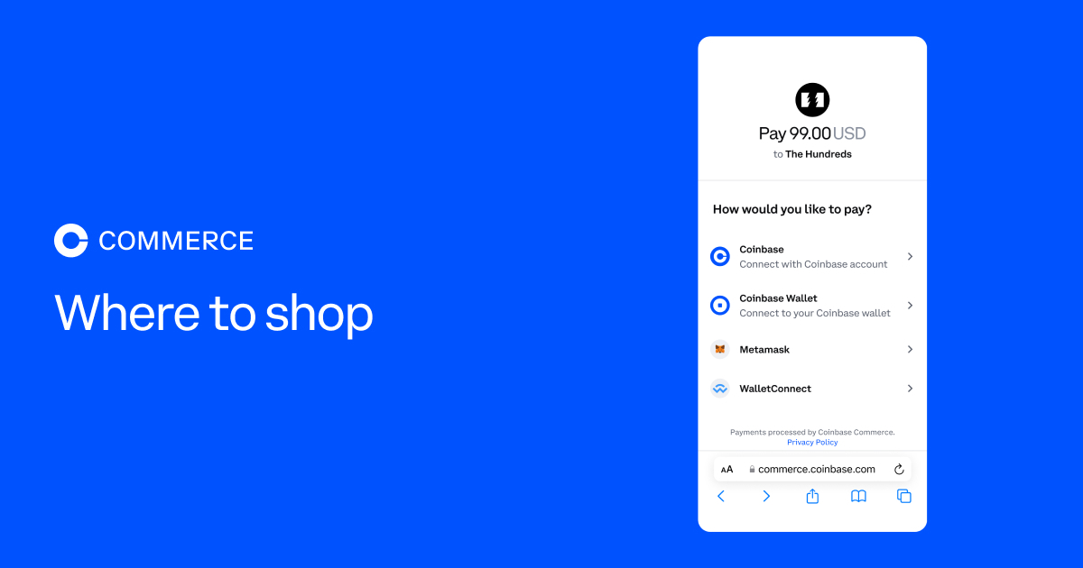 Finding a place to shop with crypto is no longer a hassle. We created a list of merchants that accept crypto and a merchant referral program to help bring your favorite merchants onchain.  Learn more: coinbase.com/commerce/where…